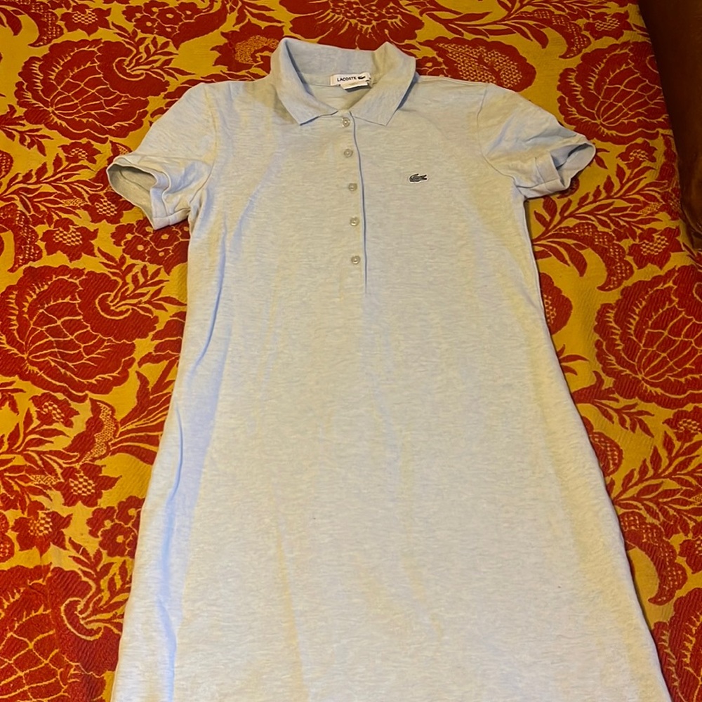 Lacoste light blue shirt dress